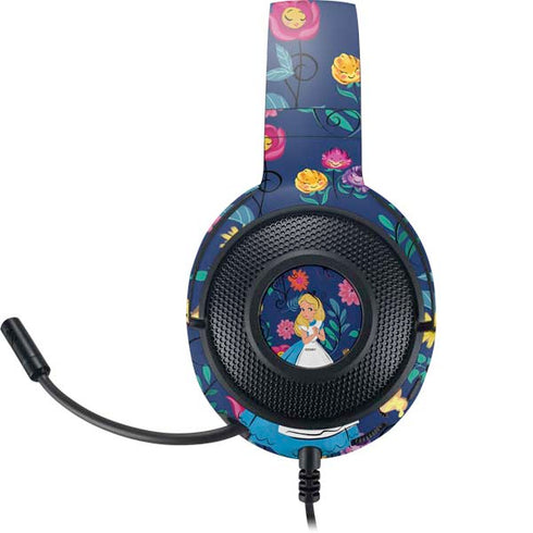 Disney Alice in Wonderland (animated) Floral Print Razer Kraken X Skin